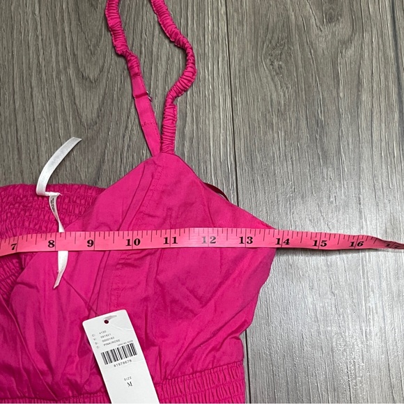 New Anthropologie Let Me Be Pink Cutout Maxi Dress Bubble Hem Size Medium - Picture 3 of 7